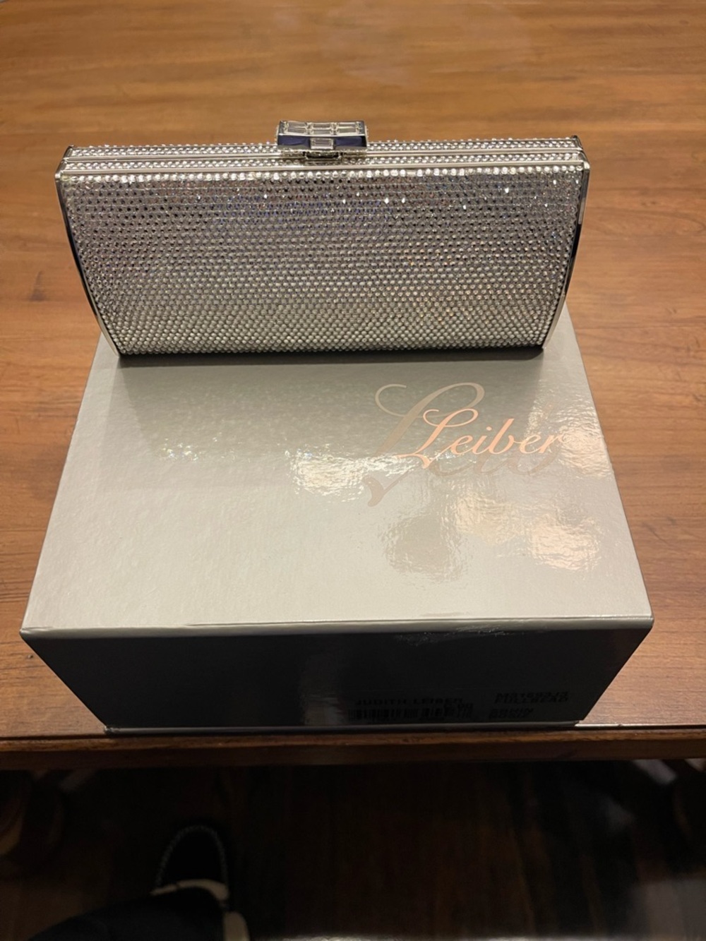 Judith Leiber Sparkling Silver Clutch